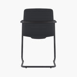 CHELSEA Cantilever Visitor Chair – black upholstery and black metal cantilever frame – rear view – Lima Design Morocco