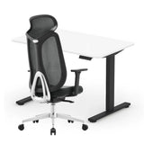 Pack Bureau Ergonomique Pro (EN1 – Bureau assis-debout & La Chaise PLATINIUM PRO)