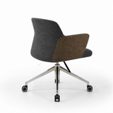 Chaise ARIS MOOD Anthracite et Marron - vue arrière trois quarts - Lima Design