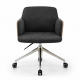 Chaise ARIS MOOD Anthracite et Marron - vue de face rapprochée - Lima Design