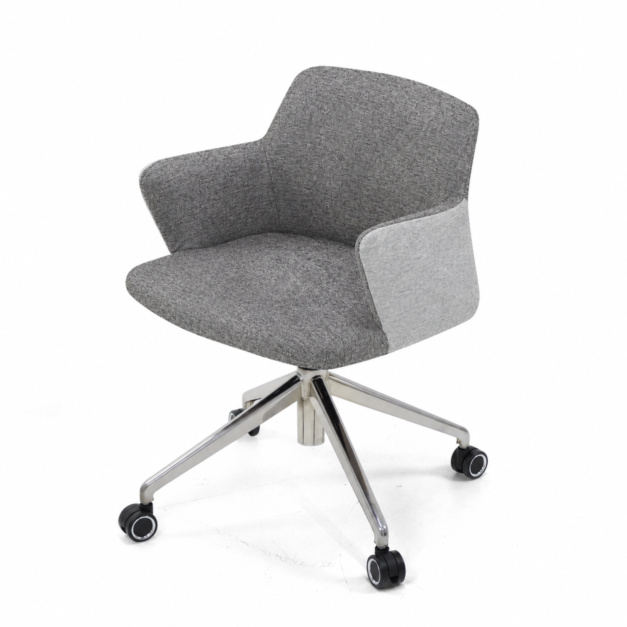 Chaise ARIS MOOD Gris et Gris clair - vue plongeante trois quarts - Lima Design