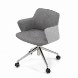 Chaise ARIS MOOD Gris et Gris clair - vue plongeante trois quarts - Lima Design