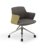 Chaise ARIS MOOD Gris et Moutarde - vue de côté - Lima Design