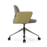 Chaise ARIS MOOD Gris et Moutarde - détail du siège - Lima Design