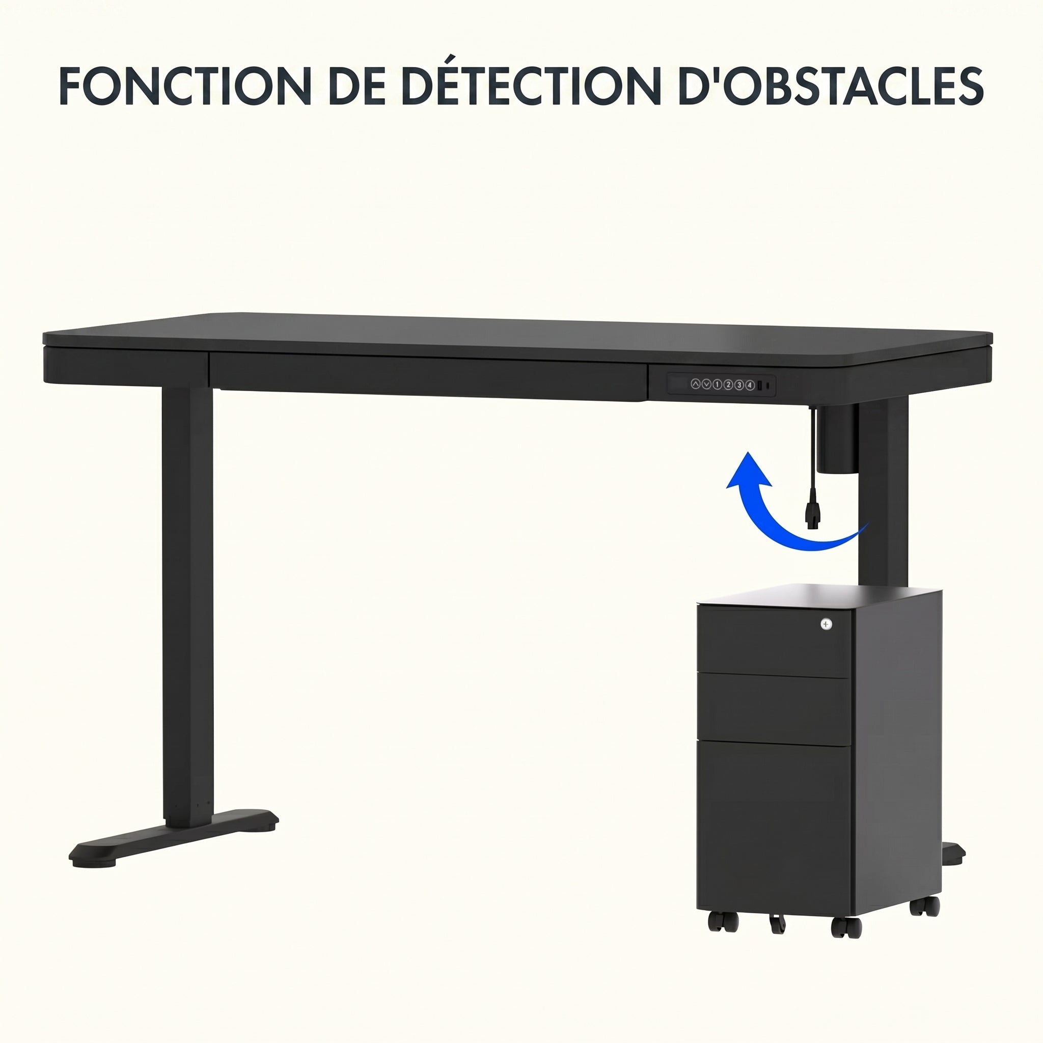 EW9 – Bureau Assis-Debout Tout-en-Un — bureau assis-debout électrique, Lima Design Maroc, vue 11