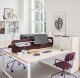 Bureau bench avec pieds en arche fermés — bureau professionnel bench, Lima Design Maroc, vue 01
